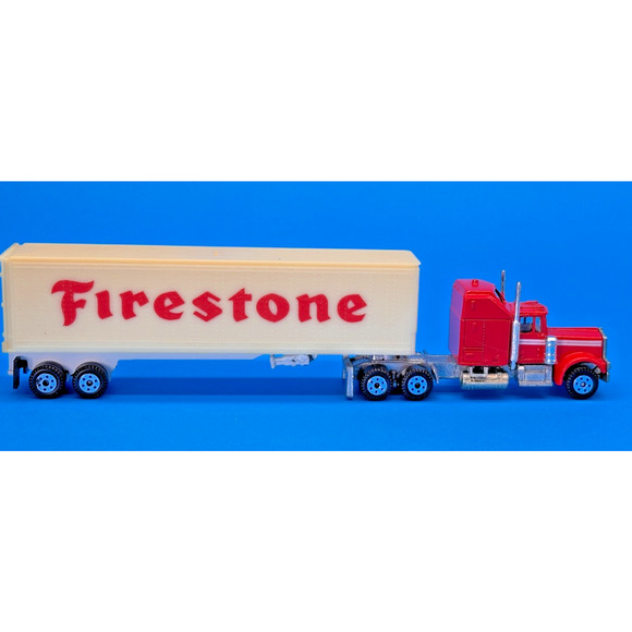 Vintage 82 Road Champs Kentworth HO 1/87 Diecast FIRESTONE Semi Truck Trailer - Picture 15 of 16